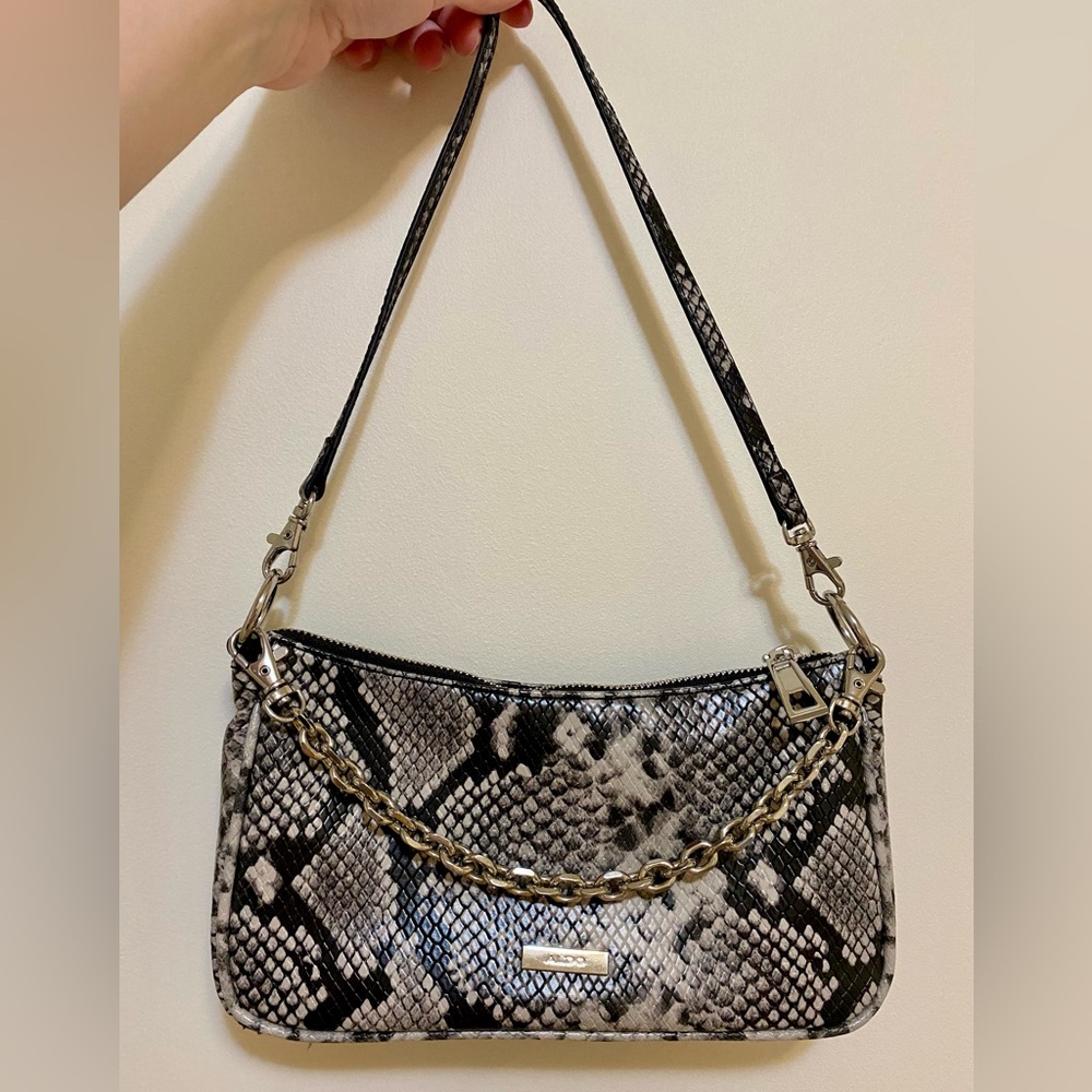 Aldo Faux Snakeskin Shoulder Bag